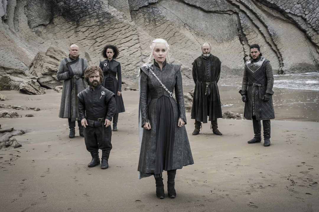 The cast of GOT standing in one singular frame.