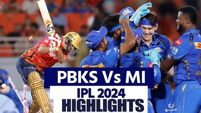 PBKS vs MI IPL 2024 Highlights