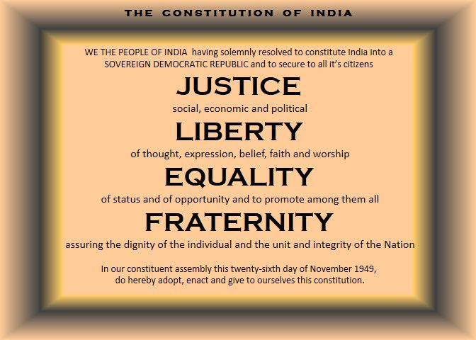 Einstein Jerome on X: "Nov 26: The Constitution day of India: Justice,  Liberty, Equality and Fraternity. My India, My Pride!  https://t.co/v0ytMxvuYp" / X