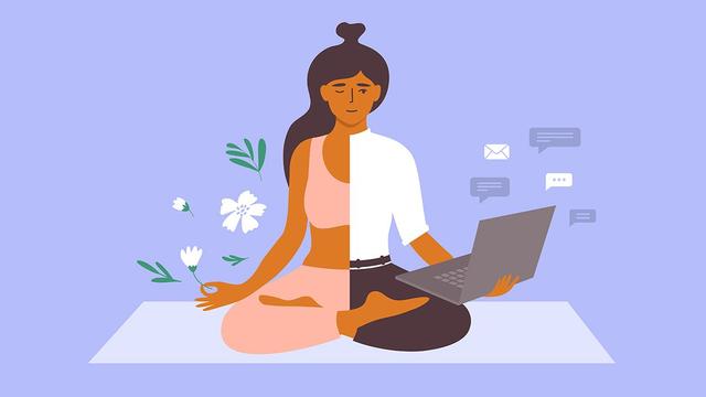 Meditating girl