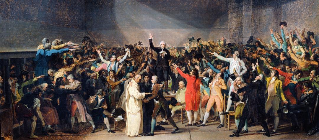 Comely dell'Arte — The Tennis Court Oath - Jacques-Louis David. Faced...
