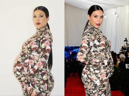 Kourtney Kardashian Dresses up As Sister Kim Kardashian for Halloween