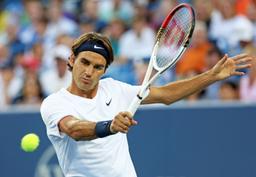 Roger Federer playing tennis