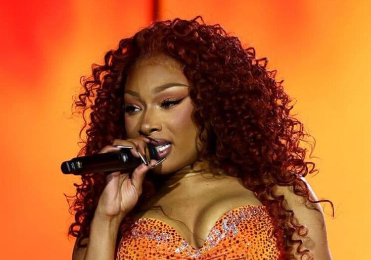 Megan-Thee-Stallion performing in a concert