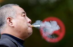 A guy smoking
