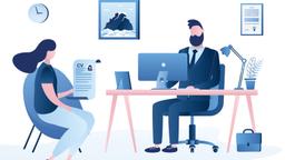 Employees working