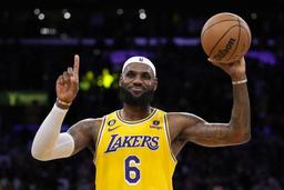LeBron James holding basketball