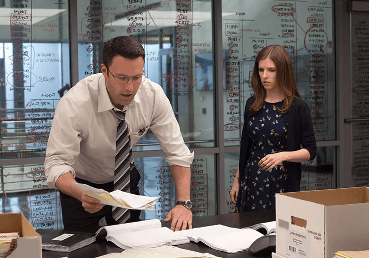 Anna Kendrick and Ben Affleck as Danna Cummings and Christian Wolff