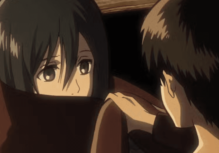 AOT eren and mikasa