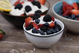 Fresh cream and berries