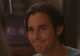 Nicholas Brendon in a still smiling slyly