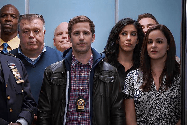 brooklyn 99 amy asnd jake in the lift