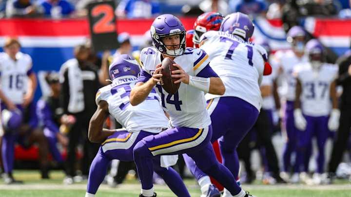 Minnesota Vikings' Sam Darnold, Jordan Addison