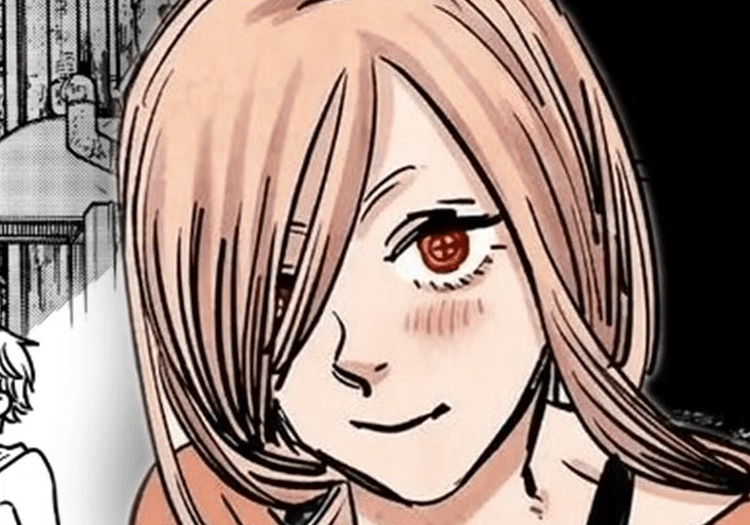 A girl sitting with horns in Chainsaw Man 