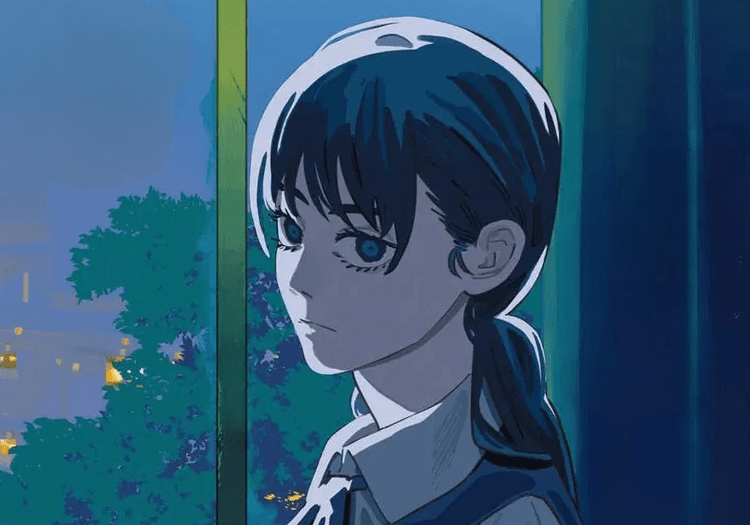 chainsaw man - a girl looking sideways