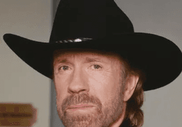 Chuck Norris looking handsome in a cowboy hat