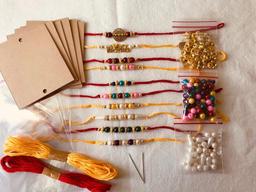 The brown box Rakhi Making Material or Rakhi Making kit DIY Kit Craft Kit  Art and Craft Kit : Amazon.in: Home & Kitchen