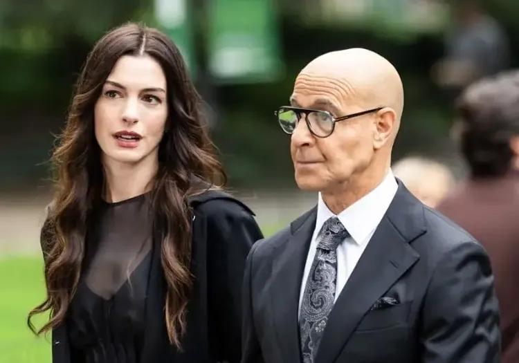 Andy talking to a man