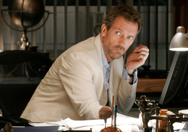 Doctor house in his office