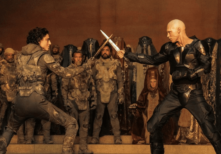 Timothee Chalamet fighting in Dune