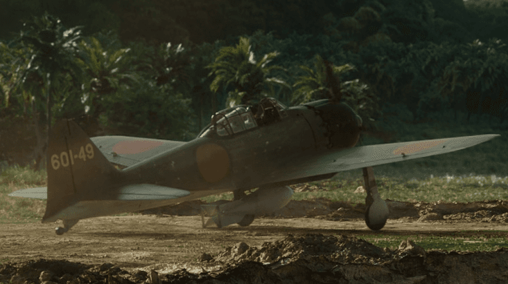 The fighter plane in Godzilla