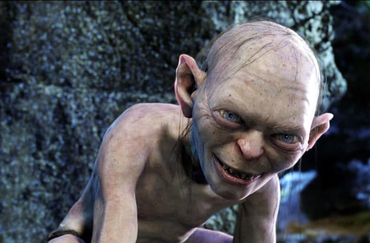 Gollum smiling wickedly