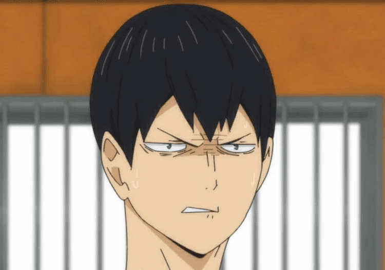 Kageyama angry in Haikyu