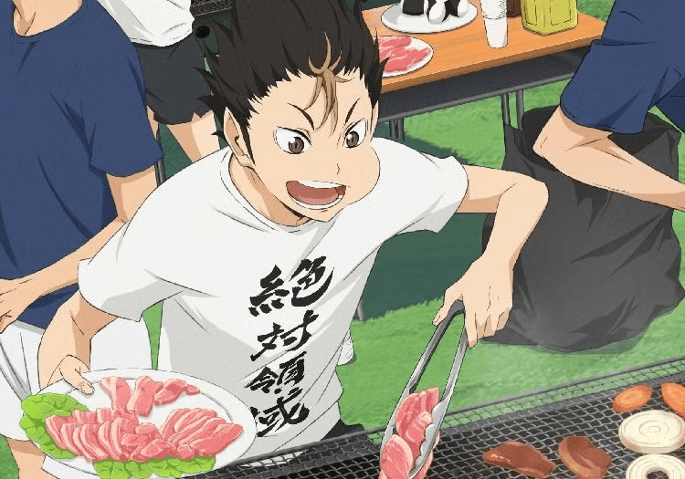 The players eating