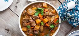 Meaty stew with root vegetables