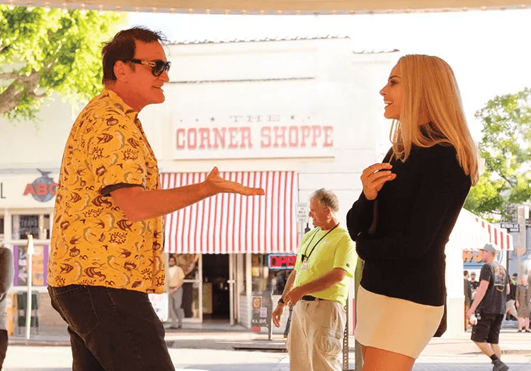 Margot Robbie and Quentin Tarantino