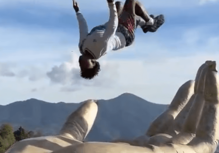 iShowSpeed doing a backflip