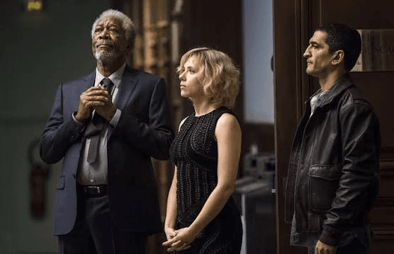 Morgan Freeman and Scarlett Johansson