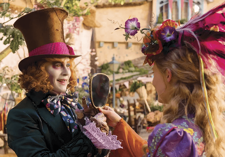 alice through the looking glass alice and mad hatter