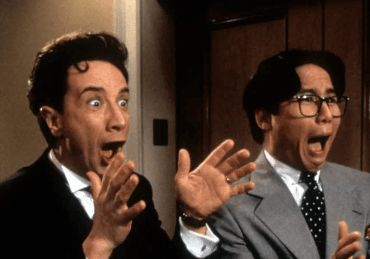 Martin Short inacting a scene