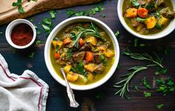 Root vegetable stew with herbs