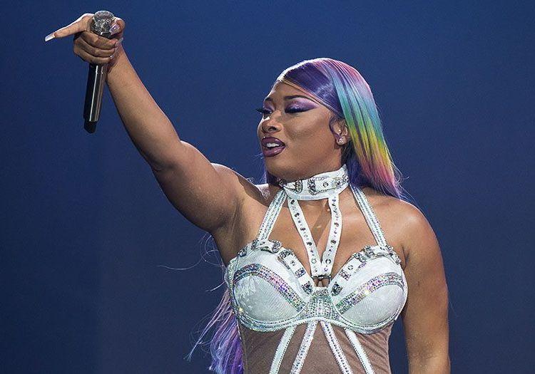 Megan-Thee-Stallion in white clothes