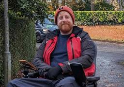 Micheal-Patrick taking a stroll during the winter season