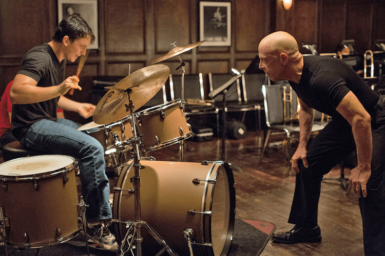 Miles Teller and J.K. Simmonrs in Whiplash