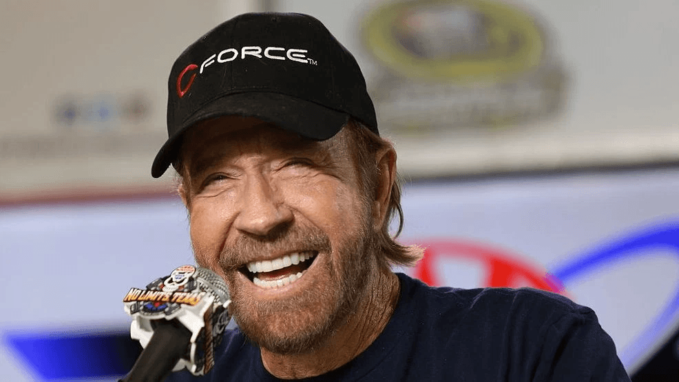 Chuck Norris at a speaking event