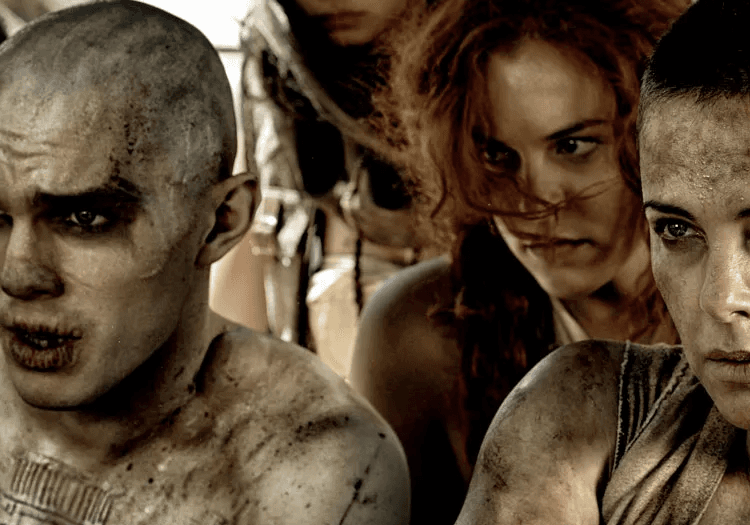 nux and furiosa driving far away