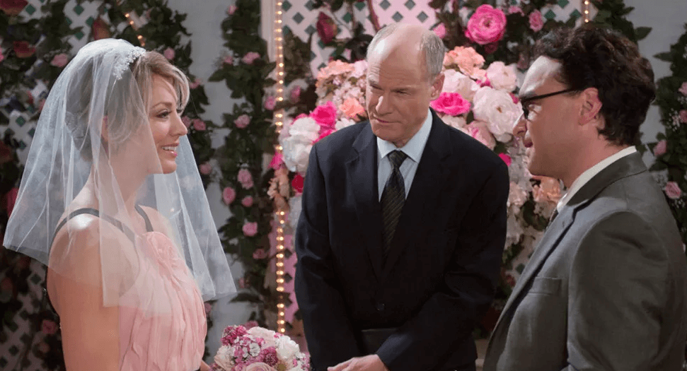 Penny and Leonard wedding