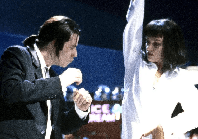 Vincent and Mia dancing in Pulp Fiction
