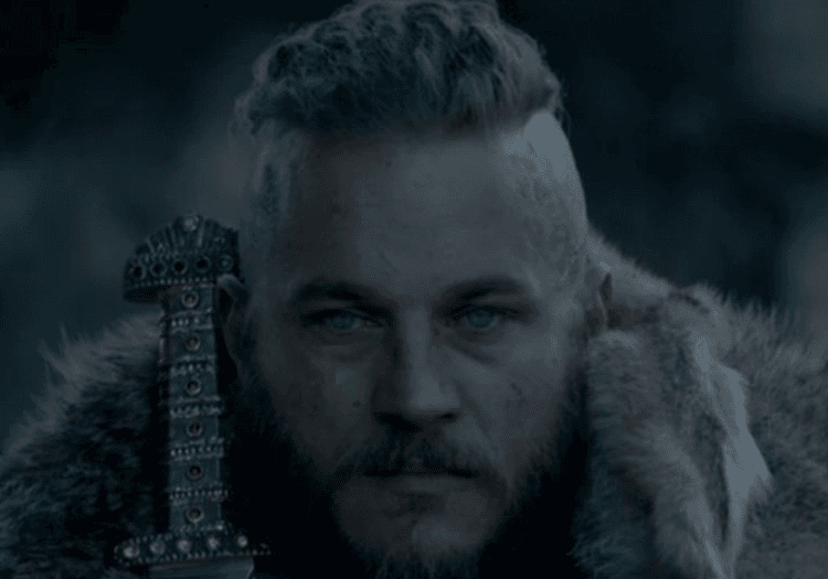 Ragnar Lothbrok holding a sword