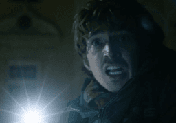 A man shining torchlight in Resident Evil
