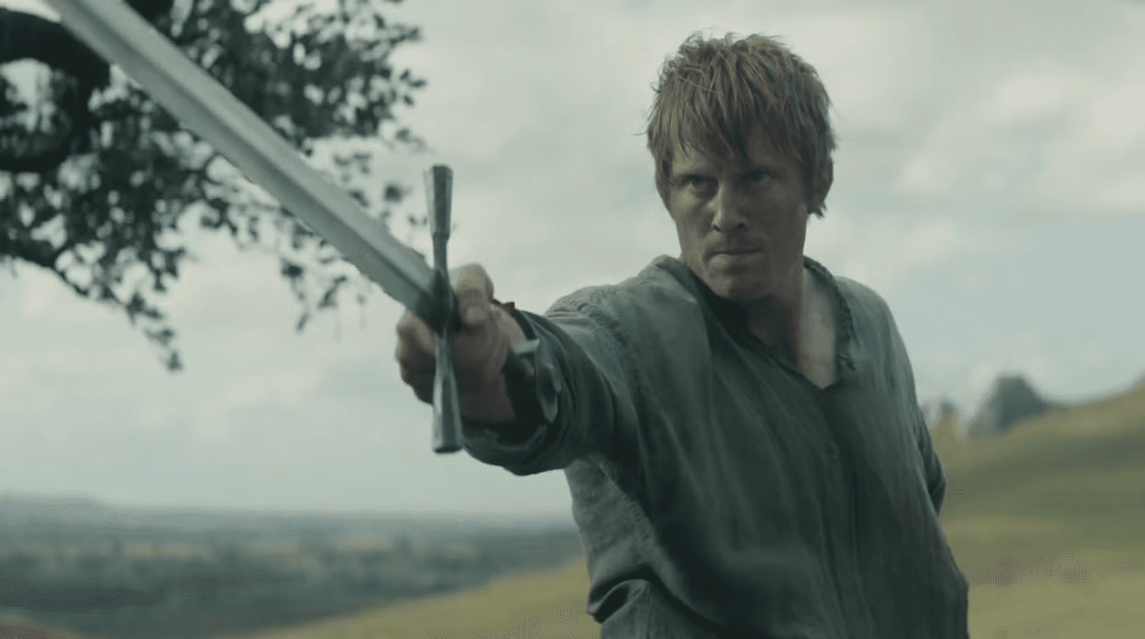 Ser Duncan holding his sword in A Knight of the Seven Kingdoms