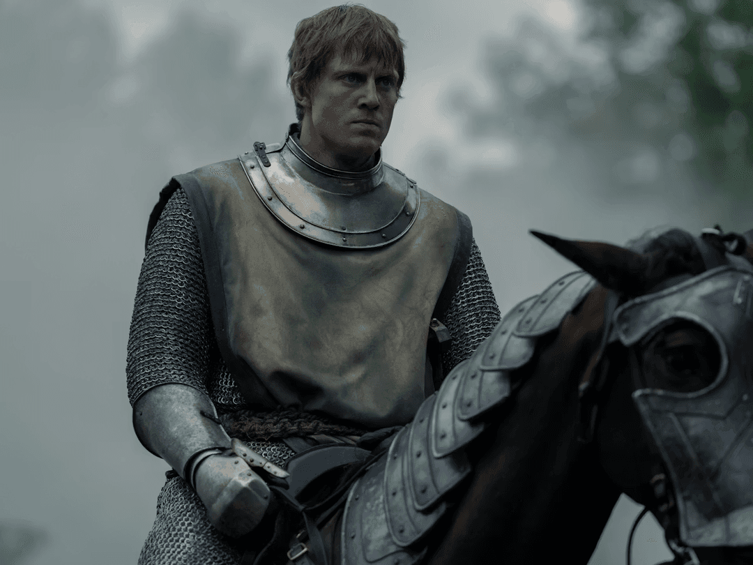 Ser Dunk sitting atop a horse