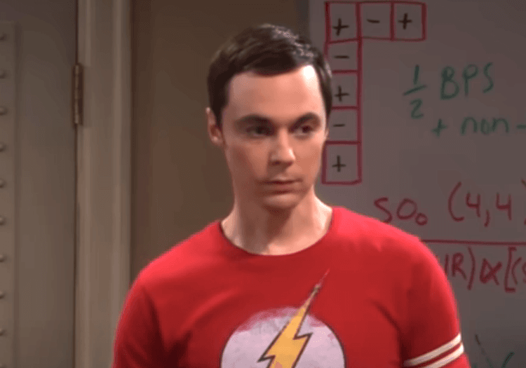 Sheldon Cooper looking in The Big Bang Theory