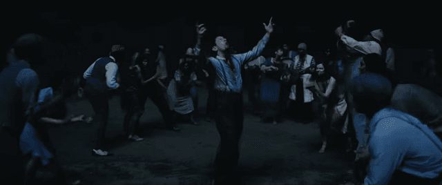 The vampires dancing around Remmick