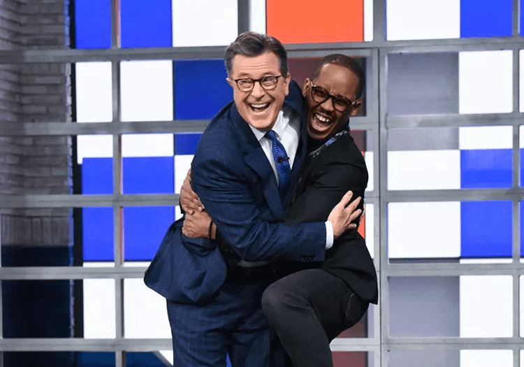 Stephen Colbert and Jon Batiste
