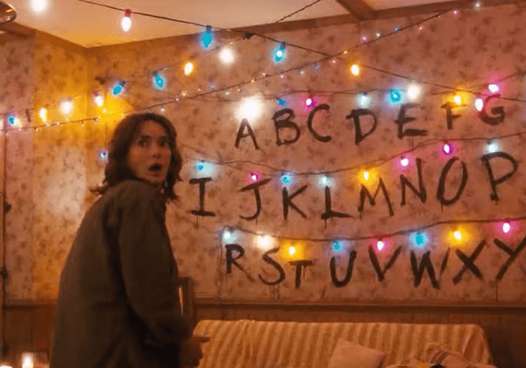 A woman looking back in Stranger Things